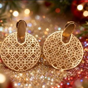 Kendra Scott Didi Filigree Gold Drop Earrings